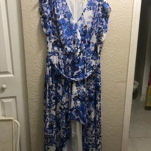 Floral Blue Eliza J High/Low Dress